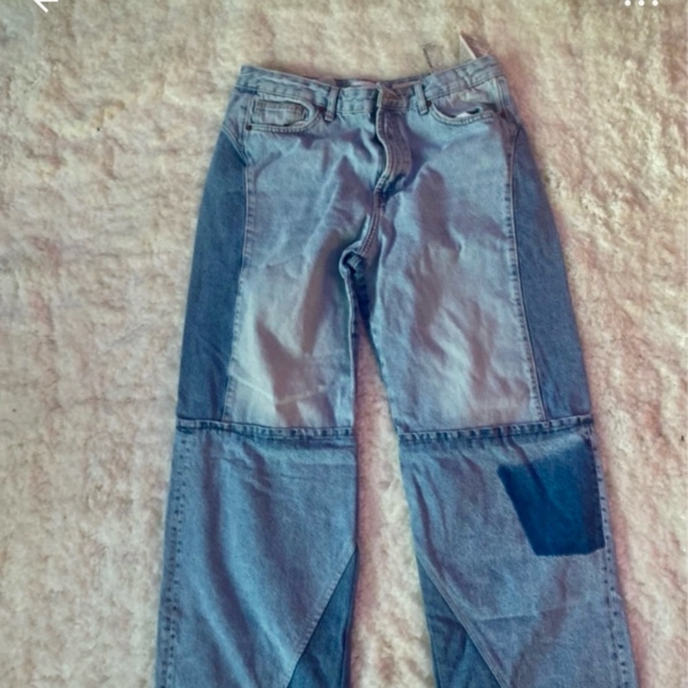 Zara Blue Patchwork TRF Jeans - image 7